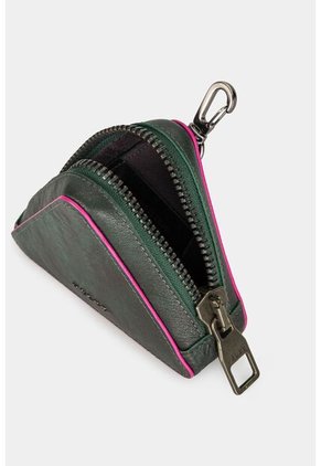 Monedero Laila De Cuero Para Mujer Triangular Monedero Laila De Cuero Para Mujer Triangular Verde Vélez
