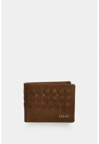 Billetera Duna En Cuero Con Tejido Para Hombre Billetera Duna En Cuero Con Tejido Para Hombre Miel VÉLEZ Vélez