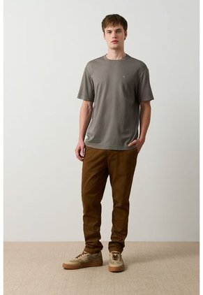 Camiseta Manga Corta Lerici Para Hombre Semi Fitted Camiseta Manga Corta Lerici Para Hombre Semi Fitted Gris Pistola L VÉLEZ