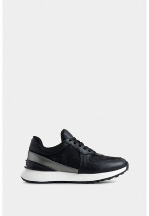 Tenis Jacinto De Cuero Y Lona Para Mujer Monogram Tenis Jacinto De Cuero Y Lona Para Mujer Monogram Negro 37 VÉLEZ