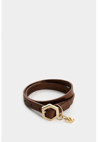 Manilla De Cuero Para Mujer Hexágono Manilla De Cuero Para Mujer Hexágono Bronce VÉLEZ Vélez