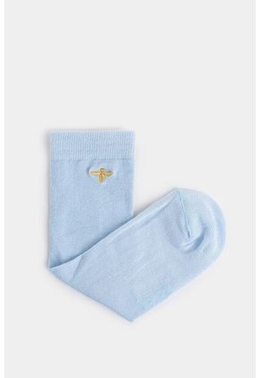 Calcetines Media Pierna San Jacinto Para Mujer Bordado Abeja Calcetines Media Pierna San Jacinto Para Mujer Bordado Abeja Azul Claro XS VÉLEZ