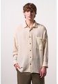 Camisa Manga Larga De Lino Para Hombre Siloli Camisa Manga Larga De Lino Para Hombre Siloli Crema M VÉLEZ de Vélez