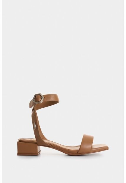 Sandalia Tacón Ursa De Cuero Para Mujer Amarre Talón Sandalia Tacón Ursa De Cuero Para Mujer Amarre Talón Miel 37 VÉLEZ