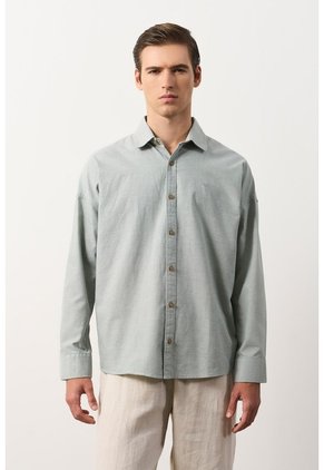 Camisa Para Hombre Ruibarbo Camisa Para Hombre Ruibarbo Verde Oliva L VÉLEZ