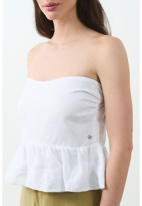 Camisa Cropped Eos Destellos Camisa Cropped Eos Destellos Blanco M VÉLEZ