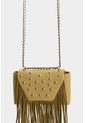 Bandolera Mini Lili De Cuero Con Flecos Y Taches Para Mujer Bandolera Mini Lili De Cuero Con Flecos Y Taches Para Mujer Verde Oliva VÉLEZ de Vélez