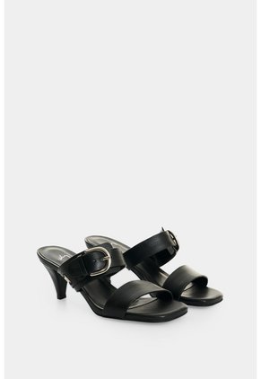 Sandalia Tacón En Cuero Para Mujer Ikal Sandalia Tacón En Cuero Para Mujer Ikal Negro 37 VÉLEZ