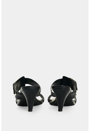 Sandalia Tacón En Cuero Para Mujer Ikal Sandalia Tacón En Cuero Para Mujer Ikal Negro 37 VÉLEZ