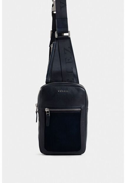 Manos Libres Mikeno 3 De Cuero Para Hombre Acabado Envejecido Manos Libres Mikeno 3 De Cuero Para Hombre Acabado Envejecido Azul Oscuro VÉLEZ