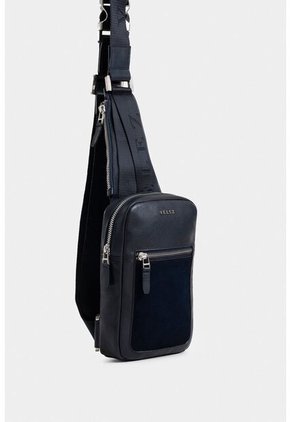 Manos Libres Mikeno 3 De Cuero Para Hombre Acabado Envejecido Manos Libres Mikeno 3 De Cuero Para Hombre Acabado Envejecido Azul Oscuro VÉLEZ