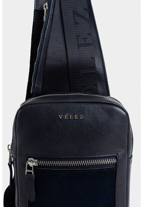 Manos Libres Mikeno 3 De Cuero Para Hombre Acabado Envejecido Manos Libres Mikeno 3 De Cuero Para Hombre Acabado Envejecido Azul Oscuro VÉLEZ