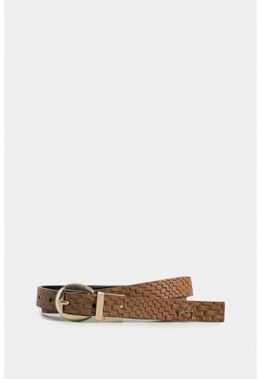 Cinturón Doble Faz Taipei De Cuero Para Mujer Mezcla De Texturas Cinturón Doble Faz Taipei De Cuero Para Mujer Mezcla De Texturas Miel XL VÉLEZ