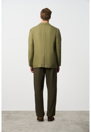 Blazer En Lino Para Hombre Napoles Blazer En Lino Para Hombre Napoles Verde Oliva S VÉLEZ