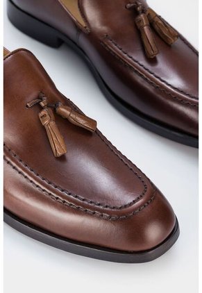 Mocasines Draco De Cuero Liso Para Hombre Borla Decorativa Mocasines Draco De Cuero Liso Para Hombre Borla Decorativa Miel 40 Vélez