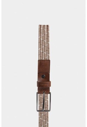 Cinturón Unifaz Cetara De Cuero Para Hombre Trenzado Cinturón Unifaz Cetara De Cuero Para Hombre Trenzado Arena 30 VÉLEZ