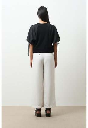 Camiseta En Lino Y Tejido De Punto Para Mujer Gael Camiseta En Lino Y Tejido De Punto Para Mujer Gael Negro XS VÉLEZ
