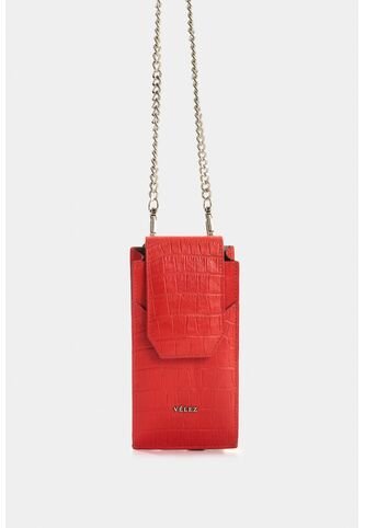 Porta Celular Serpia De Cuero Para Mujer Grabado Porta Celular Serpia De Cuero Para Mujer Grabado Rojo VÉLEZ Vélez