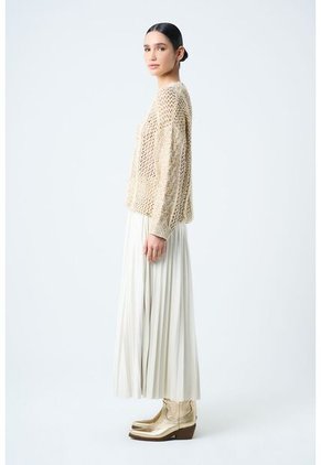 Sweater Alhena Tejido Para Mujer Detalle Lentejuelas Sweater Alhena Tejido Para Mujer Detalle Lentejuelas Crema L VÉLEZ