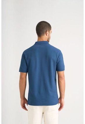 Polo Para Hombre Semi Fit Detalle Jacquard Polo Para Hombre Semi Fit Detalle Jacquard Azul Oscuro L VÉLEZ