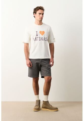 Camiseta Cropped En Algodón Para Hombre I Love Latinas 2.0 Camiseta Cropped En Algodón Para Hombre I Love Latinas 2.0 Crema XXL VÉLEZ Vélez
