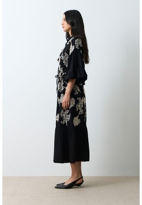 Vestido Bordado Cuello Nerú Para Mujer Efos Vestido Bordado Cuello Nerú Para Mujer Efos Negro 12 VÉLEZ