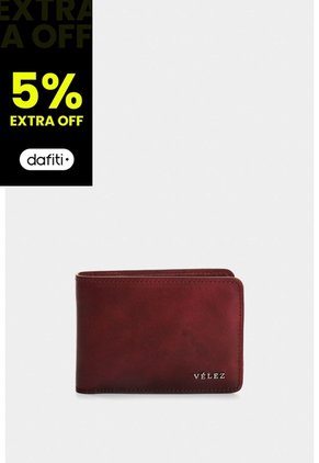 Billetera Oasis De Cuero Para Hombre Detalle Contraste Billetera Oasis De Cuero Para Hombre Detalle Contraste Rojo VÉLEZ