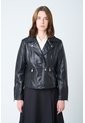 Chaqueta Biker Island De Cuero Para Mujer Fit Ajustado Chaqueta Biker Island De Cuero Para Mujer Fit Ajustado Negro XXL VÉLEZ de Vélez