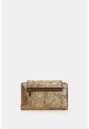Billetera De Cuero Folia Para Mujer Bravo Billetera De Cuero Folia Para Mujer Bravo Dorado VÉLEZ