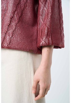 Sweater Tejido Layla Para Mujer Efecto Resinado Sweater Tejido Layla Para Mujer Efecto Resinado Vinotinto L VÉLEZ