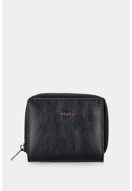 Billetera Silvestre De Cuero Para Mujer Con Cremallera Billetera Silvestre De Cuero Para Mujer Con Cremallera Negro Vélez