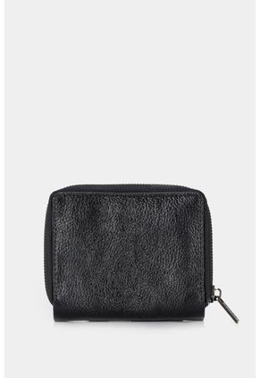 Billetera Silvestre De Cuero Para Mujer Con Cremallera Billetera Silvestre De Cuero Para Mujer Con Cremallera Negro Vélez