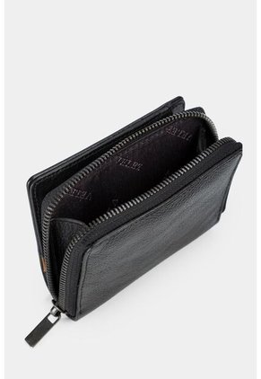 Billetera Silvestre De Cuero Para Mujer Con Cremallera Billetera Silvestre De Cuero Para Mujer Con Cremallera Negro Vélez