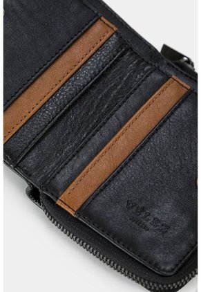 Billetera Silvestre De Cuero Para Mujer Con Cremallera Billetera Silvestre De Cuero Para Mujer Con Cremallera Negro Vélez