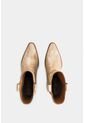 Botines Texanos Aine De Cuero Folia Para Mujer Efecto Rústico Botines Texanos Aine De Cuero Folia Para Mujer Efecto Rústico Dorado 37 Vélez de Vélez