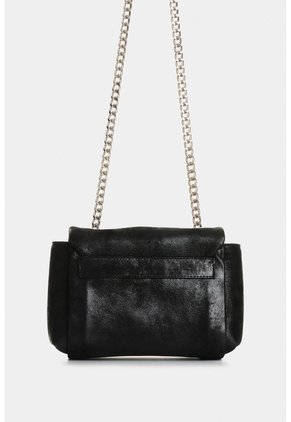 Manos Libres Mini Lili De Cuero Para Mujer Con Cadena Manos Libres Mini Lili De Cuero Para Mujer Con Cadena Negro VÉLEZ