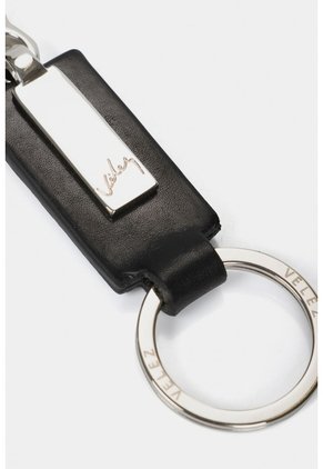 Llavero Retro De Cuero Mosquetón Negro Llavero Retro De Cuero Mosquetón Negro VÉLEZ