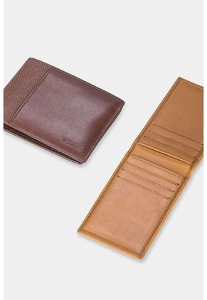 Billetera Draco De Cuero Para Hombre Mezcla De Texturas Billetera Draco De Cuero Para Hombre Mezcla De Texturas Cafe VÉLEZ