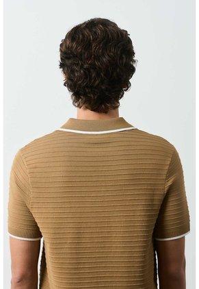 Polo Tejida Ruka Para Hombre Polo Tejida Ruka Para Hombre Canela M VÉLEZ