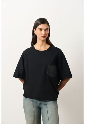 Camiseta Manga Ranglan Para Mujer Nacarina Camiseta Manga Ranglan Para Mujer Nacarina Negro L VÉLEZ