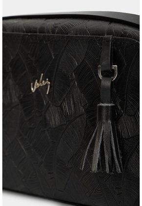 Manos Libres Verona De Cuero Para Mujer Grabado Placa Palmera Manos Libres Verona De Cuero Para Mujer Grabado Placa Palmera Negro VÉLEZ