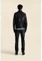 Chaqueta Trucker Paraná De Cuero Para Hombre Corte Clásico Chaqueta Trucker Paraná De Cuero Para Hombre Corte Clásico Negro XL VÉLEZ de Vélez