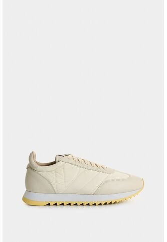 Tenis Orión De Lona Y Cuero Para Mujer Costuras Decorativas Tenis Orión De Lona Y Cuero Para Mujer Costuras Decorativas Blanco 34 VÉLEZ Vélez