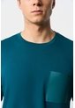 Camiseta En Algodón Para Hombre Bolsillo Cuero Camiseta En Algodón Para Hombre Bolsillo Cuero Azul Aguamarina M VÉLEZ de Vélez