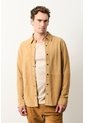 Camisa Manga Larga Para Hombre Gamuza Camisa Manga Larga Para Hombre Gamuza Miel M VÉLEZ de Vélez