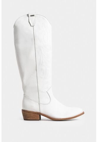 Bota Amapola De Cuero Para Mujer Personalización Bota Amapola De Cuero Para Mujer Personalización Blanco 41 VÉLEZ Vélez