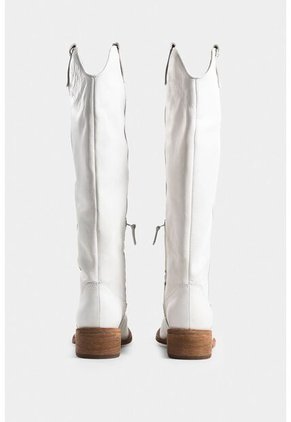 Bota Amapola De Cuero Para Mujer Personalización Bota Amapola De Cuero Para Mujer Personalización Blanco 41 VÉLEZ