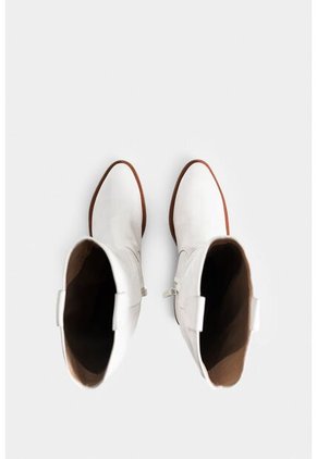 Bota Amapola De Cuero Para Mujer Personalización Bota Amapola De Cuero Para Mujer Personalización Blanco 41 VÉLEZ