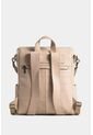 Morral Mini Saba De Cuero Para Mujer Multifunción Morral Mini Saba De Cuero Para Mujer Multifunción Beige VÉLEZ de Vélez