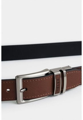 Cinturón Doble Faz De Cuero Para Hombre Doble Pasador Cinturón Doble Faz De Cuero Para Hombre Doble Pasador Miel 40 VÉLEZ